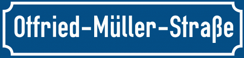 Straßenschild Otfried-Müller-Straße