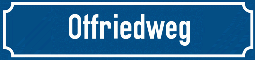 Straßenschild Otfriedweg