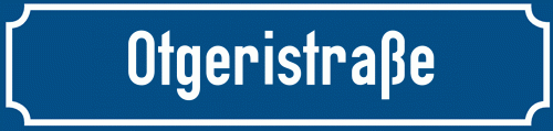Straßenschild Otgeristraße