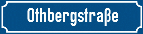 Straßenschild Othbergstraße