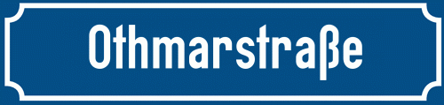 Straßenschild Othmarstraße