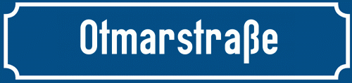 Straßenschild Otmarstraße