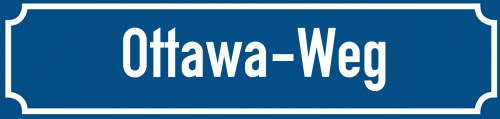 Straßenschild Ottawa-Weg