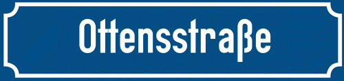 Straßenschild Ottensstraße