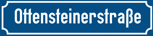 Straßenschild Ottensteinerstraße zum kostenlosen Download