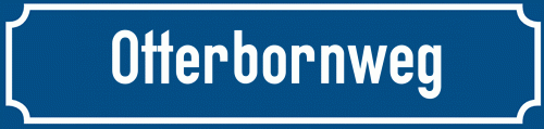 Straßenschild Otterbornweg