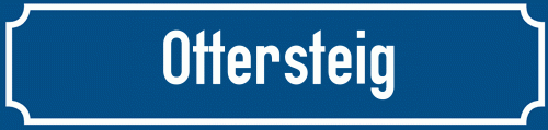 Straßenschild Ottersteig