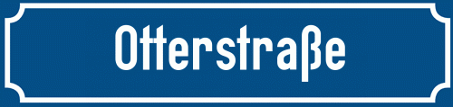Straßenschild Otterstraße