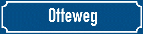 Straßenschild Otteweg