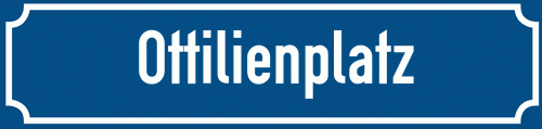 Straßenschild Ottilienplatz