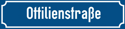 Straßenschild Ottilienstraße