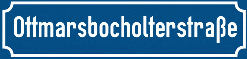 Straßenschild Ottmarsbocholterstraße zum kostenlosen Download