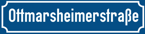 Straßenschild Ottmarsheimerstraße zum kostenlosen Download