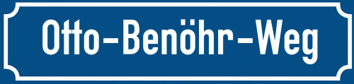 Straßenschild Otto-Benöhr-Weg
