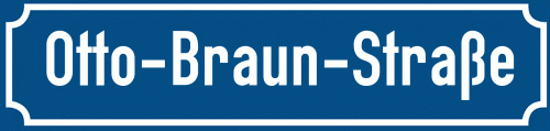 Straßenschild Otto-Braun-Straße