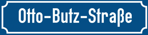 Straßenschild Otto-Butz-Straße