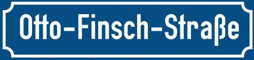 Straßenschild Otto-Finsch-Straße zum kostenlosen Download
