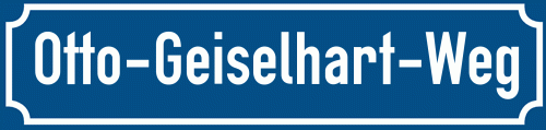 Straßenschild Otto-Geiselhart-Weg zum kostenlosen Download