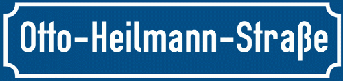 Straßenschild Otto-Heilmann-Straße