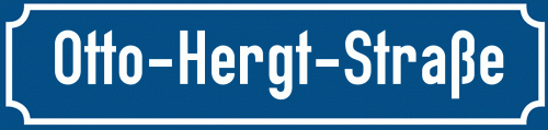 Straßenschild Otto-Hergt-Straße