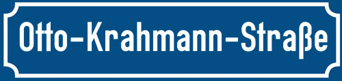 Straßenschild Otto-Krahmann-Straße