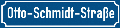 Straßenschild Otto-Schmidt-Straße