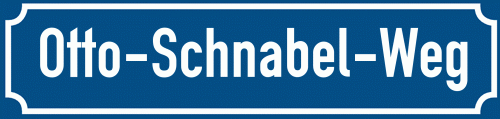 Straßenschild Otto-Schnabel-Weg