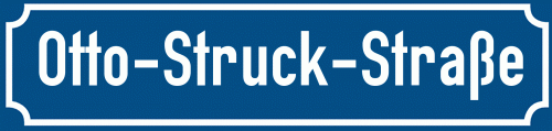 Straßenschild Otto-Struck-Straße zum kostenlosen Download