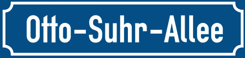 Straßenschild Otto-Suhr-Allee