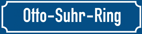 Straßenschild Otto-Suhr-Ring