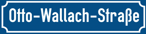 Straßenschild Otto-Wallach-Straße