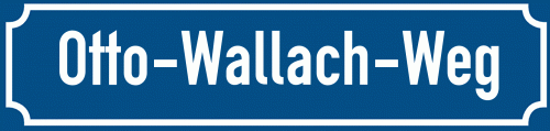 Straßenschild Otto-Wallach-Weg