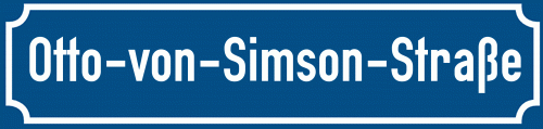 Straßenschild Otto-von-Simson-Straße