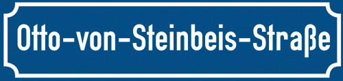 Straßenschild Otto-von-Steinbeis-Straße