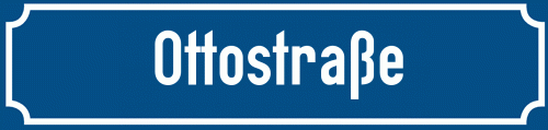 Straßenschild Ottostraße zum kostenlosen Download