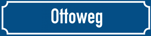 Straßenschild Ottoweg