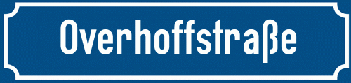 Straßenschild Overhoffstraße