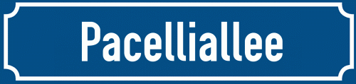 Straßenschild Pacelliallee zum kostenlosen Download