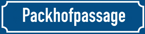 Straßenschild Packhofpassage