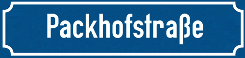 Straßenschild Packhofstraße zum kostenlosen Download