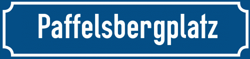Straßenschild Paffelsbergplatz zum kostenlosen Download