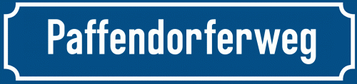 Straßenschild Paffendorferweg