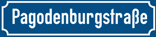 Straßenschild Pagodenburgstraße zum kostenlosen Download