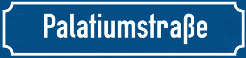 Straßenschild Palatiumstraße
