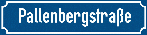 Straßenschild Pallenbergstraße