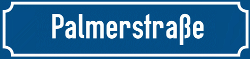 Straßenschild Palmerstraße