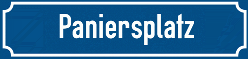 Straßenschild Paniersplatz