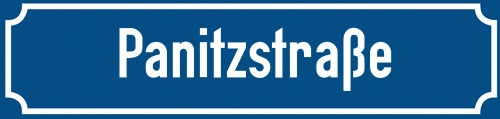 Straßenschild Panitzstraße