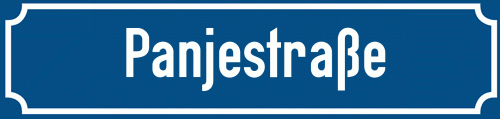 Straßenschild Panjestraße