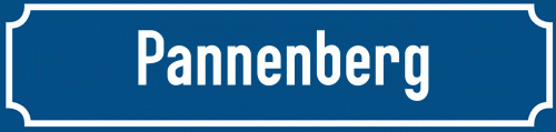Straßenschild Pannenberg